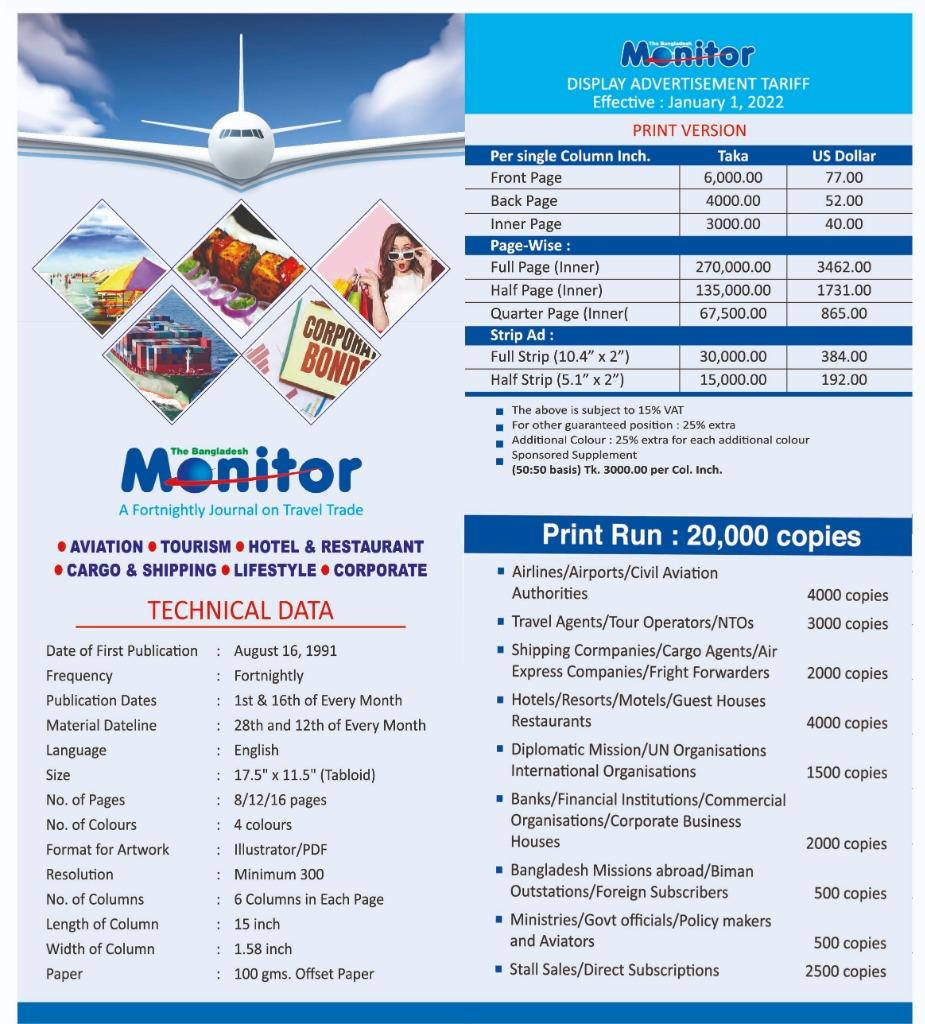 Print Advertising Tariff