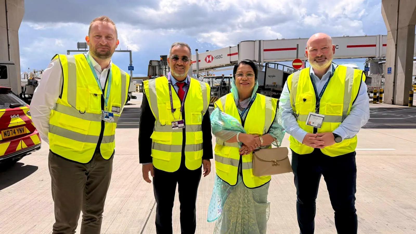 Aviation minister visits Heathrow ground handling facilities operated by Menzies