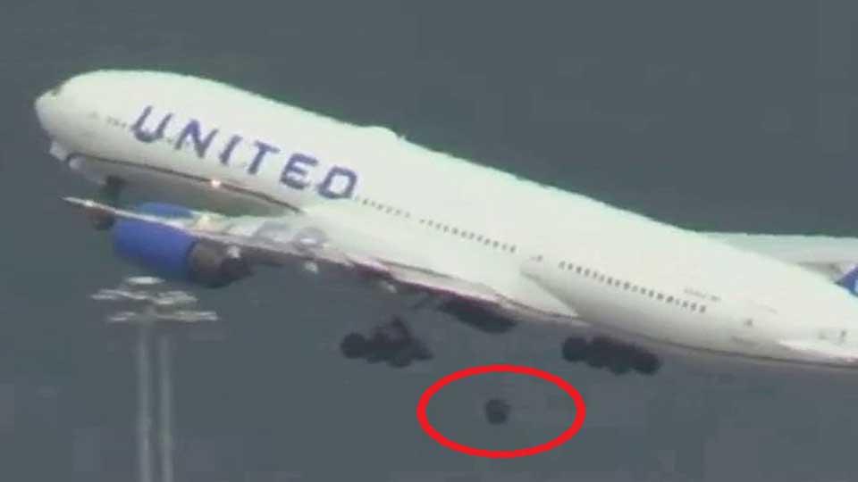 Wheel falls from Boeing aircraft during takeoff