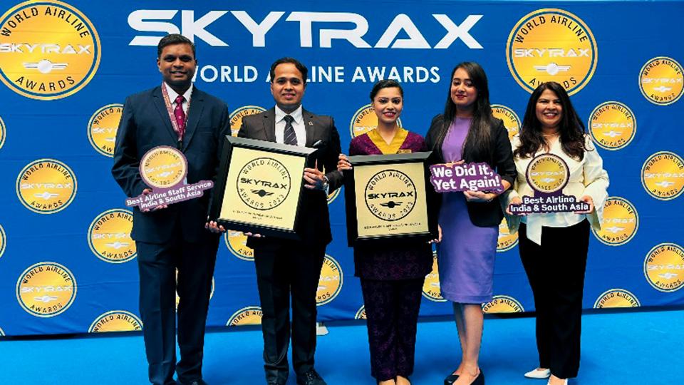 Vistara awarded ‘Best Airline in India and South Asia’ for 3rd consecutive time
