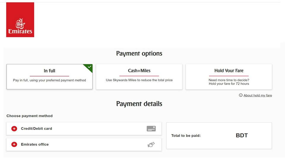 Emirates introduces convenient online payment options in Bangladesh