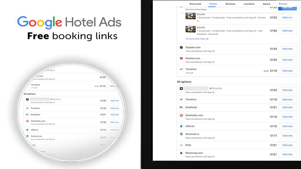 Google launches free hotel booking links
