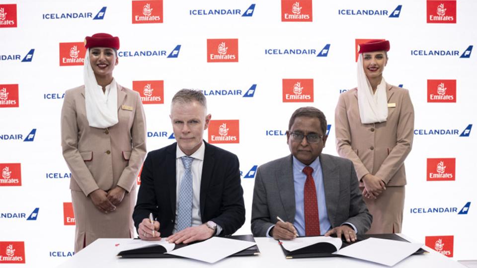 Emirates strengthen ties with Icelandair