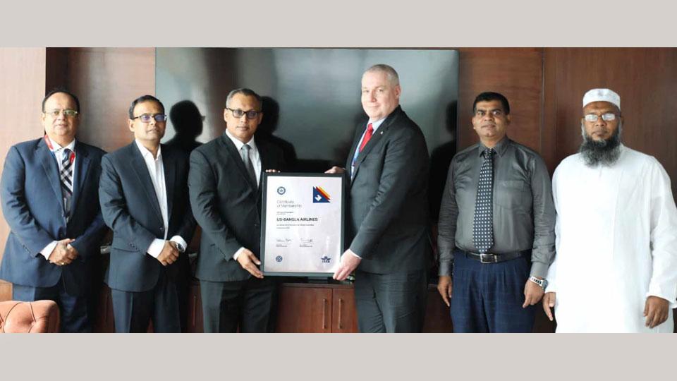 IATA hands over Member Certificate to US-Bangla Airlines