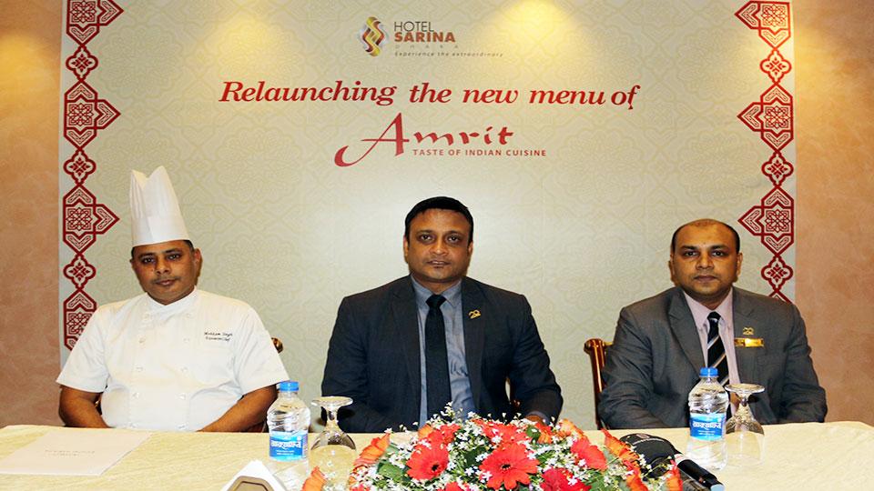 Hotel Sarina’s Amrit restaurant launches new menu